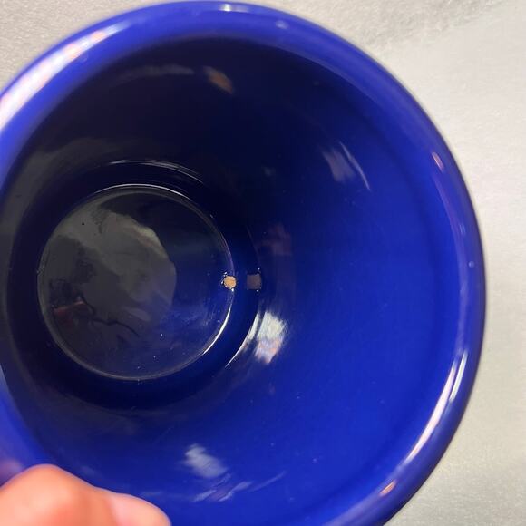 Crate & Barrel Ceramiche Alfa Hand Painted Crock Wine Utensil Holder Blue Fruit - Picture 6 of 6